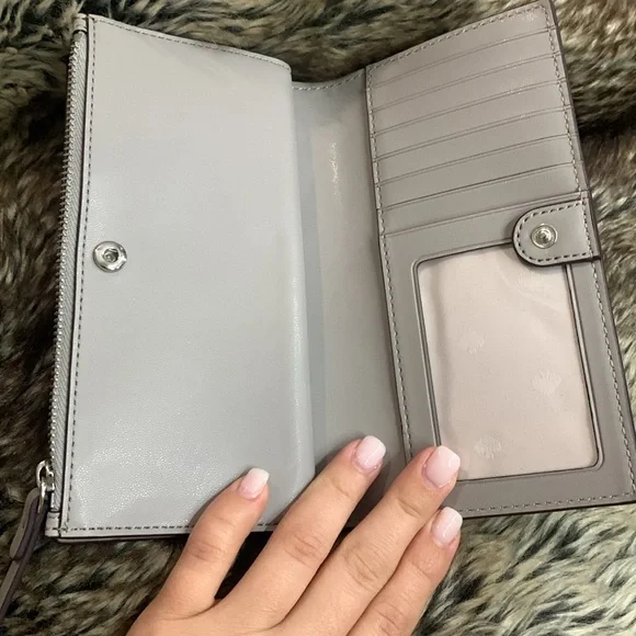 Kate Spade Pewter Grey Wallet-NWOT - Picture 8 of 12